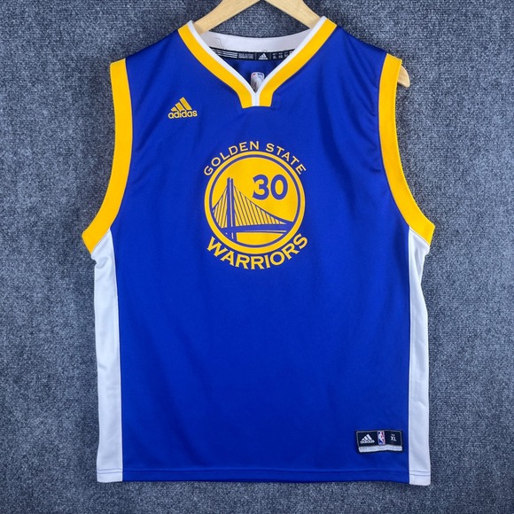 Adidas Golden State Warriors Stephen Curry #30 NBA Basketball Jersey XL - Picture 1 of 5